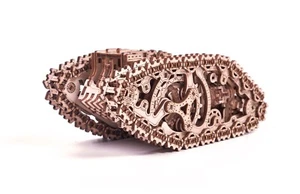 Truco de madera tanque de vapor modelo mecánico 3D rompecabezas de madera mejor juguete hágalo usted mismo - Imagen 1 de 3