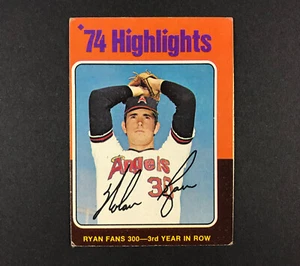 1975 Topps Nolan Ryan Fans 300 - 3rd Year in Row #5 Angels (74 Highlights) - Picture 1 of 6