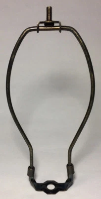New 7" Brass Lamp HARP Shade Holder w/Base for Lamp Repair Antique Bronze Finish