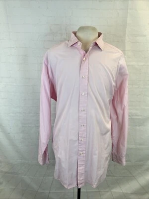 BIG & TALL Polo Ralph Lauren Men's Pink Cotton Solid Dress Shirt 2XLT $128 - Image 1 of 4