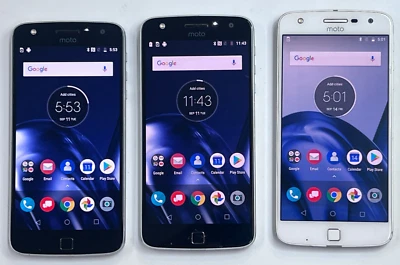 LOT OF 3 x UNLOCKED VERIZON Motorola Moto Z Play Droid XT1635 Smart Phones READ - Image 1 of 4