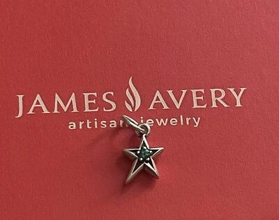 James Avery 闪亮星星诞生石小饰品/实验室制作翡翠 — 第 1/4 张图片