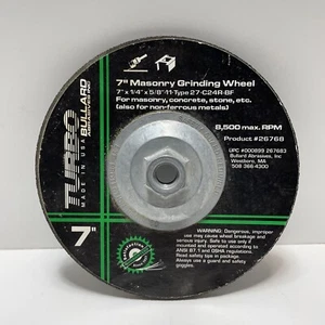 Turbo Bullard Schleifmittel Mauerwerk 7”x 1/4”x 5/8”-11 Schleifscheibennummer 26768 - Bild 1 von 4
