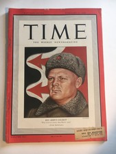 TIME MAGAZINE FEBRUARY 22, 1943 RUSSIAN GENERAL GOLIKOV, WWII, Vintage Ads VGC