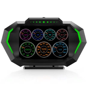 Digital Car Speedometer OBD2 GPS Headup Display HUD lnclinometer RPM Alarm Gauge - Picture 1 of 23