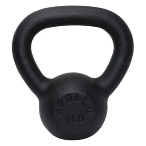 5LB Solid Cast Iron Kettlebell Non-slip Handle Muscles Strength Training Fitness - Picture 1 of 5