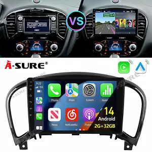 Apple Carplay For Nissan Juke 2010-2018 Car Stereo Radio GPS RDS 32GB Android 14 - Picture 1 of 15