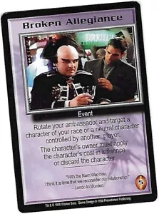 Babylon 5 CCG - "Broken Allegiance" - Promo Card - The Shadows - 1998 - Picture 1 of 3