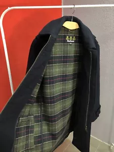 Barbour Duffle Coat Men Wool Black Size 50 - Picture 1 of 17