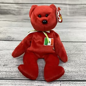 OSITO Beanie Babies TY Original Mexican Flag Small Red Teddy Bear Animal Toy - Picture 1 of 12