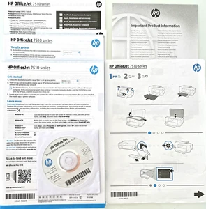 Bedienungsanleitung für HP Officejet Serie 7510 in 29 Sprachen +Software CD Neuw - Afbeelding 1 van 5