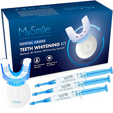MySmile 歯のホワイトニング キット LED ライト付き歯のホワイトナー カルバミド ペルオキシド ジェル