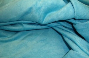 AQUA Suede fabric Polyester micro faux suede 58" wide upholstery fabric - Picture 1 of 2