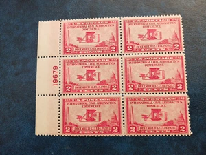 International Civil Aviation Conference Plate block of 6 #649 - Picture 1 of 1