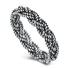 Oxidized Braided Rope Twist Plain Ring 925 Sterling Silver Band Sizes 4-10 NEW