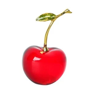 Fruit Cherry Statue Ornament Crafts Tabletop Decoration Desk Decor Red Cherry - Picture 1 of 7