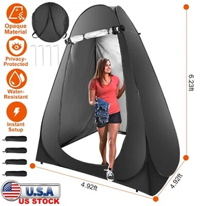 Portable Pop Up Privacy Tent Outdoor Shower Toilet Tent Clothes Changing Room - Picture 1 of 12