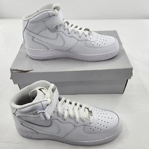 Nike Air Force 1 Mid '07 Triple White AF1 Men's Sneakers Size 13 - Picture 1 of 15