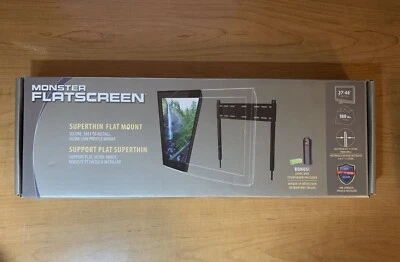 NEW Monster Cable FlatScreen SuperThin Low-Profile TV Flat Wall Mount 27-46" - Image 1 of 4