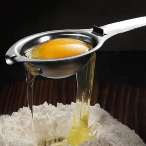 Egg Stainless Steel Egg Yolk Separator Filter Long Cooking Egg Tools Kitchen Gad - Picture 1 of 5