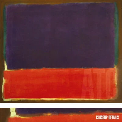 38W"x34H" Nº 14, 1951 por Mark Rothko - malva púrpura rojo amarillo opciones de lona Foto 1 de 4