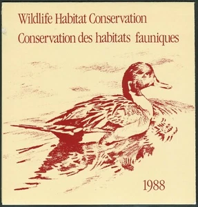 1988 CANADA FEDERAL WILDLIFE HABITAT CONSERVATION STAMP FWH4 BOOKLET) - Bild 1 von 2