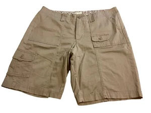 Lee Just Below The Waist Cargo Short Women's Sz 16M (36x9.5) Khaki Tan Stretch - Picture 1 of 12