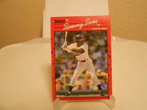 1990 Donruss Sammy Sosa No. 409, with errors, including no dot after Inc. - Picture 1 of 4