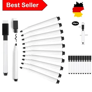 10 Stück Whiteboard Marker Magnetisch, Folienstift Abwischbar Trocken Abwischbar - Bild 1 von 10