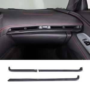 For Corvette C8 2020-2024 Carbon Fiber ABS Instrument Panel Air Outlet Trim - Picture 1 of 11