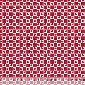 Checkmate Hearts - Home Decor Fabric Polyester 62" W Sold by the Yard - Foto 1 di 1