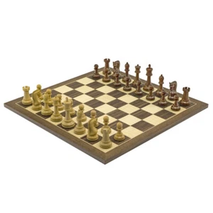 The Leningrad Acacia and Walnut Chess Set - Picture 1 of 9