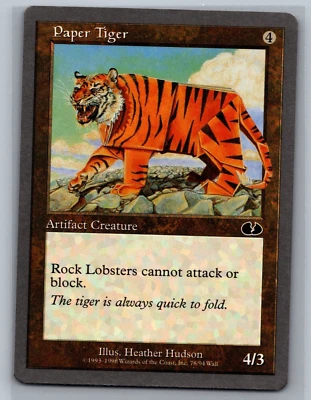 Magic The Gathering Unglued Paper Tiger #78/94 MTG TCG CCG - Image 1 of 2