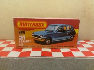 Matchbox Superfast No21 Renault 5TL EMPTY Repro Box ONLY NO CAR - Picture 1 of 3