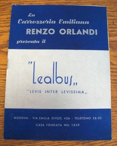 1951 Original Italian Fiat 640 rnl Le Albus Autobus Bus Brochure - Picture 1 of 3