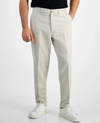 $95 Pantalones Kenneth Cole Reaction Para Hombre Color Blanco Calce Ajustado Lino 34 x 34 har0525 Foto 1 de 3
