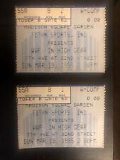 Two Ticket Stubs From WWF In High Gear At MSG On March 19, 1995.