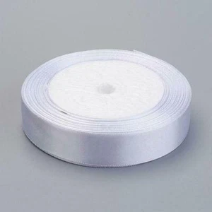 Valentine's, Single Face Satin Ribbon, Brilliant White, 16m x 22.8m - Picture 1 of 2