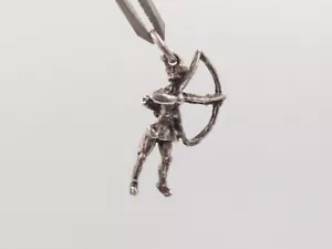 Vintage 925 Sterling Silver Robin Hood Charm Archer Necklace Bracelet Pendant - Picture 1 of 6