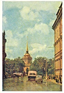 1955 Russian postcard NEVSKY AVENUE ADMIRALTEISTVO Leningrad photo by L.Zivert - Imagen 1 de 2