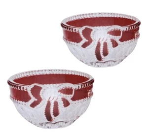 Celebrations by Mikasa Rubinband Teelichthalter, 2er Set Kristallglas Schale - Bild 1 von 4