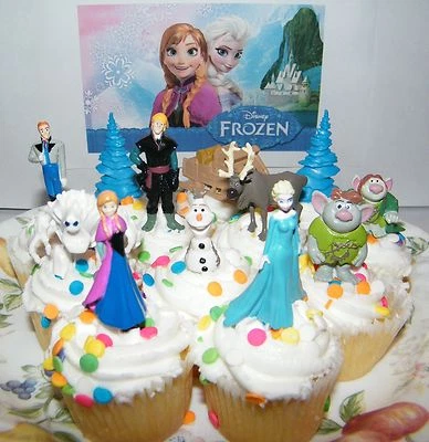 Juego de 13 adornos para pasteles de películas congeladas de Disney favores de fiesta vendedor adicional de EE. UU. Foto 1 de 4