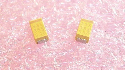 QTY (100) 3.3uf 35V 10% "C" CASE 6032 TANTALUM CAPACITORS T491C335K035AS KEMET - Image 1 of 2