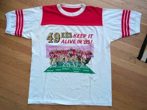 RaRe VinTagE 1985 San Francisco 49ers KEEP IT ALIVE in 85! T-Shirt M NFL  - Bild 1 von 4