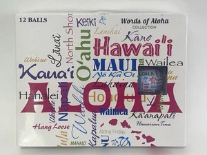 Words of Aloha Collection Hawaiian Hawaii 12 New In Box Hi Cis Golf Balls USGA - Picture 1 of 13