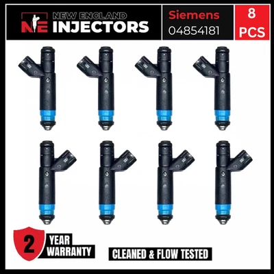 Оригинальный комплект из 8 топливных форсунок Siemens 04854181 для 00–03 Dodge Ram 1500 восстановленный - Изображение 1 из 4