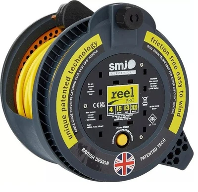 SMJ 4 GANG 13A 13 AMP EXTENSION REEL CABLE WIRE THERMAL CUT OUT RP1513 - Image 1 of 2