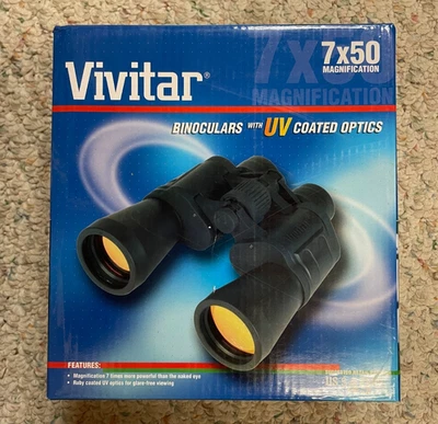 Vivitar Binoculars 7 x 50 Magnification with UV Coated Optics - New In Box - Image 1 of 4