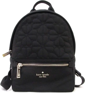 [Kate Spade] Mochila Pequeña Tela Acolchada Flor Pala KK158 001 Negra [Salida] - Imagen 1 de 3