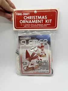 Vintage Christmas NIP Bendable Sled Kids Craft Kit USA Illinois 1970 Xmas Decor - Bild 1 von 5